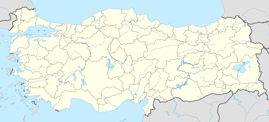 Carte vierge de la Turquie.