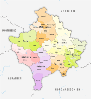 Quelles sont les municipalités du Kosovo ?