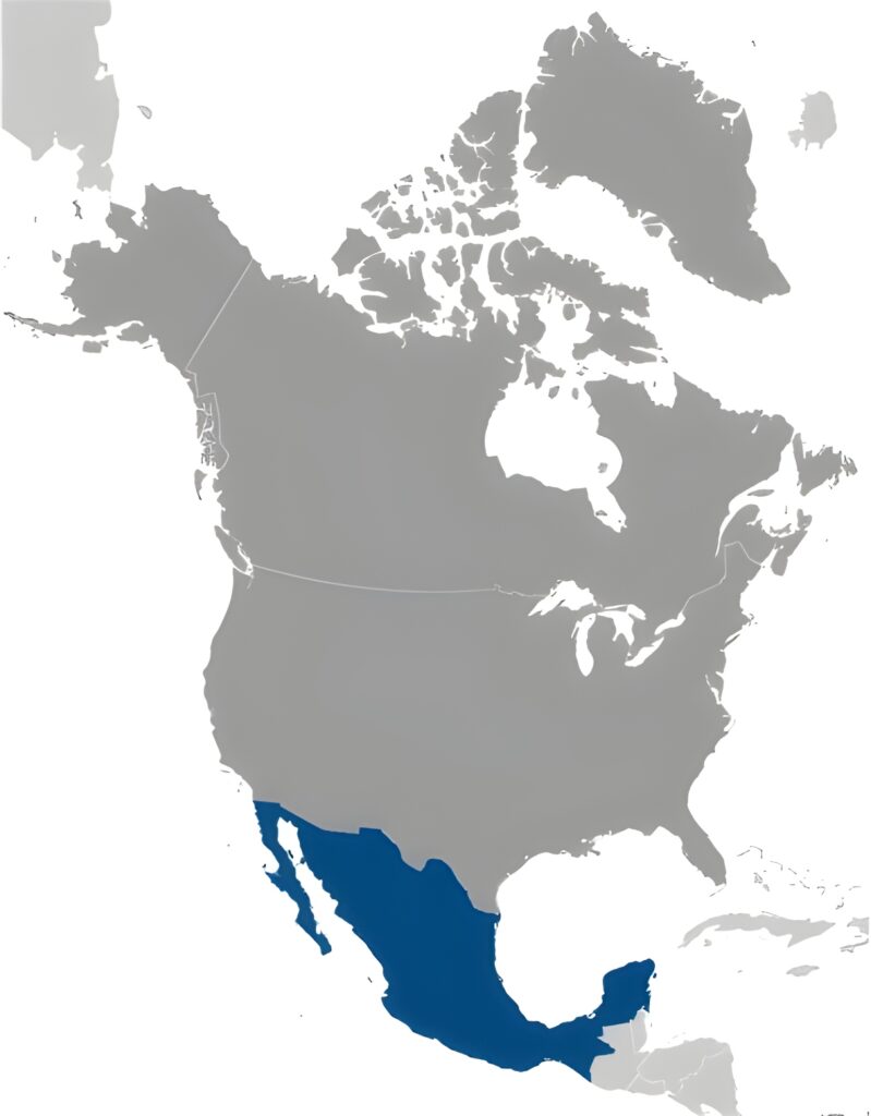 Carte de localisation du Mexique