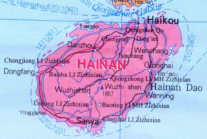 Carte de la province de Hainan, Chine