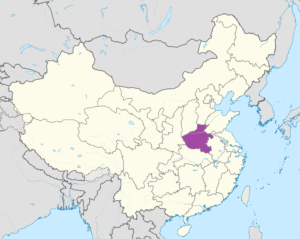 Carte de localisation du Henan en Chine.
