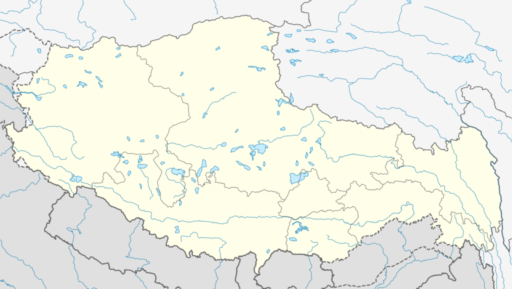 Carte vierge du Tibet.