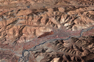Image satellite de la ville de Lhassa, Tibet
