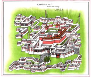 Plan du temple de Cho-Khang (Jokhang), Lhassa