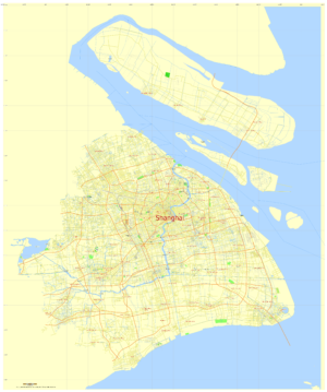 Carte de la municipalité de Shanghai