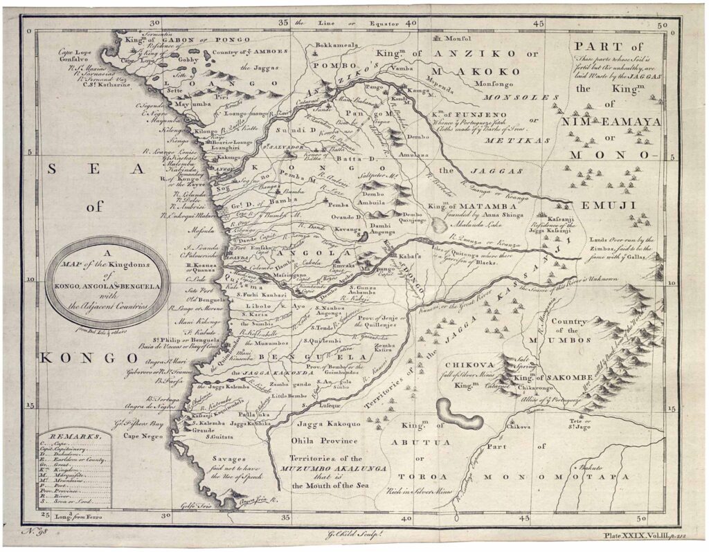 Carte des côtes du Congo, de l'Angola et de Benguela 1747