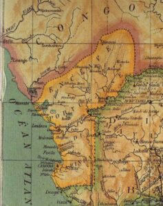 Carte du Cabinda de 1913.