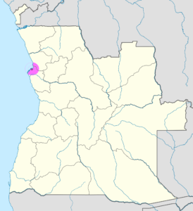 Carte de localisation de Luanda en Angola.