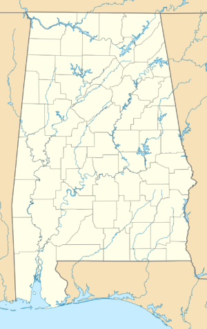 Carte vierge de l’État de l’Alabama