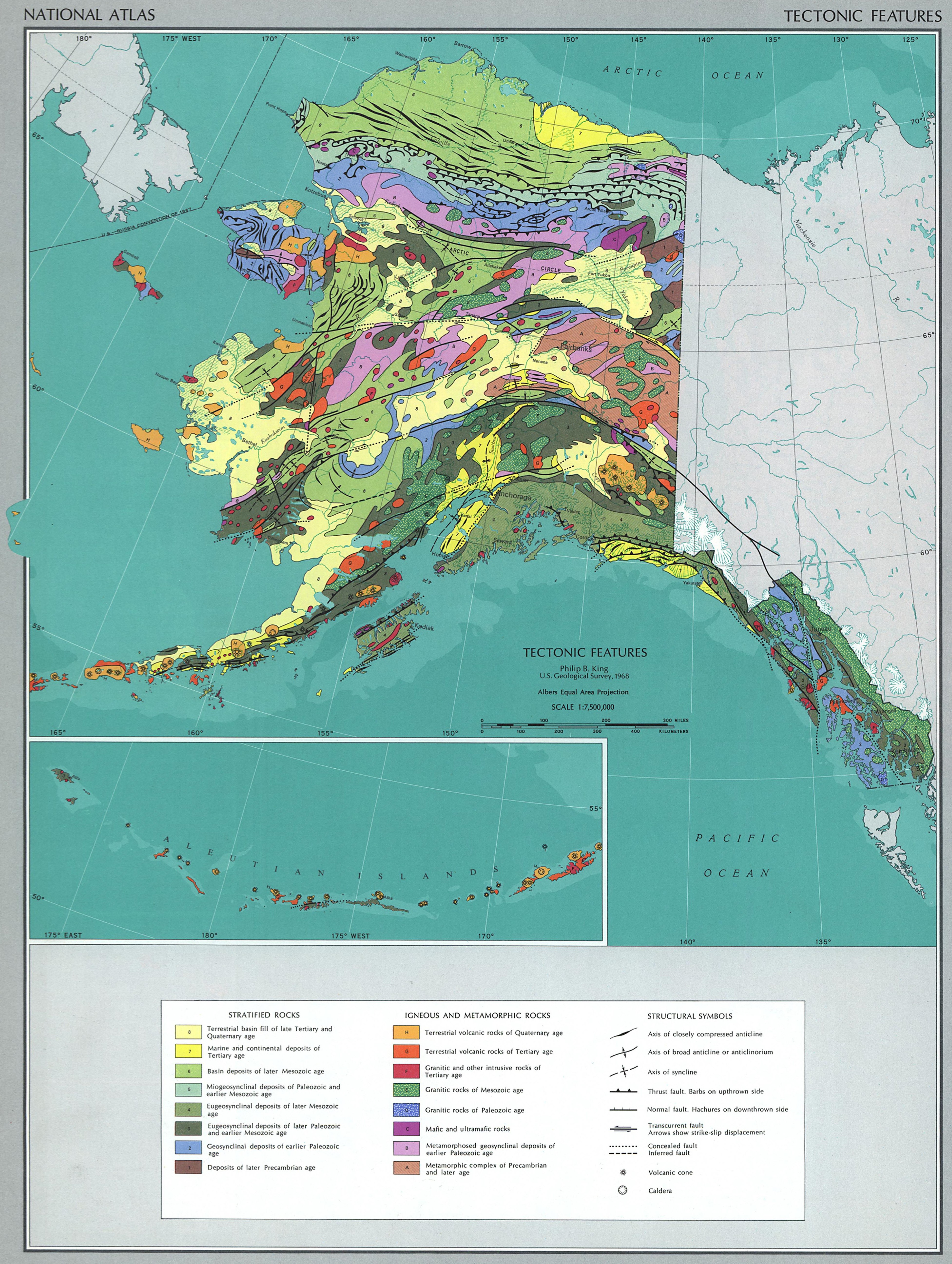 Carte géologique de l'Alaska