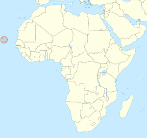 Carte de localisation du Cap-Vert en Afrique.