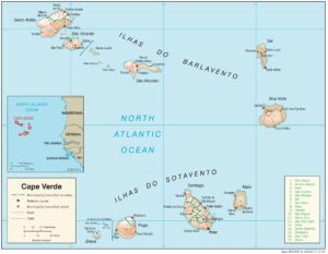 Carte physiographique du Cap-Vert 2004.