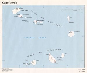 Carte politique du Cap-Vert 1977.