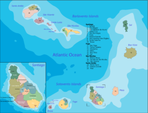 Carte politique du Cap-Vert.