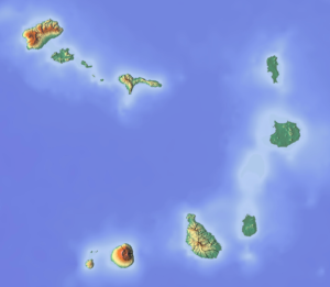 Carte topographique vierge du Cap-Vert.
