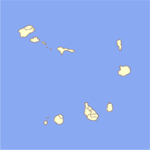 Carte vierge du Cap-Vert.