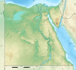 Carte physique vierge de l'Égypte.