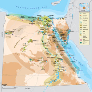 Carte touristique de l’Égypte