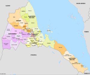 Quels sont les districts de l’Érythrée ?