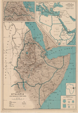 Carte de l’Éthiopie et des territoires limitrophes 1935