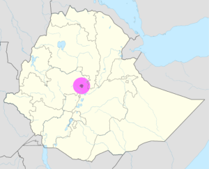 Carte de localisation d'Addis-Abeba en Éthiopie.