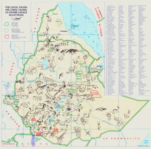 Carte de la faune d’Éthiopie