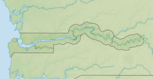 Carte physique vierge de la Gambie.