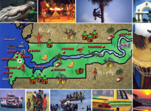 Carte touristique de la Gambie