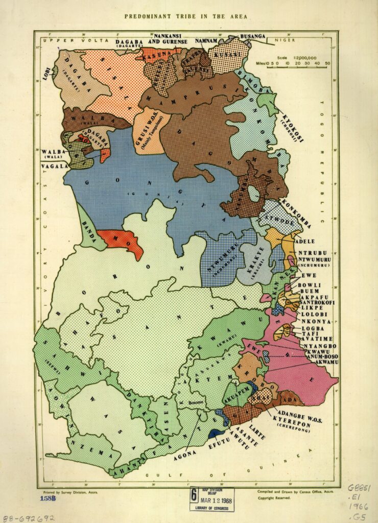 Carte ethnolinguistique du Ghana