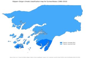 Carte climatique de la Guinée-Bissau