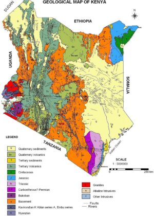 Carte géologique du Kenya