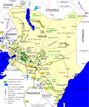 Carte routière du Kenya