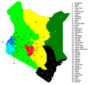 Quels sont les comtés du Kenya ?