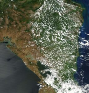 Image satellite du Nicaragua en mars 2003.