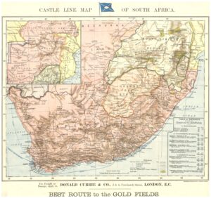 Itinéraire vers les champs aurifères, Afrique du Sud 1892