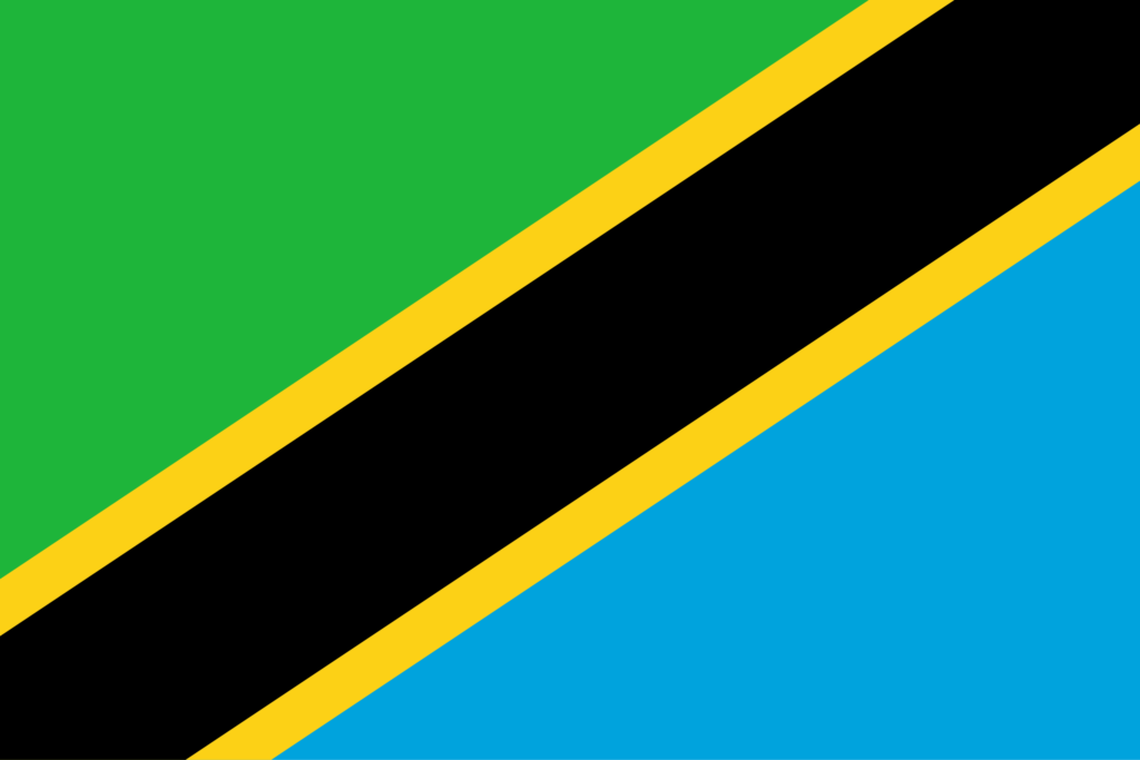 Drapeau de la Tanzanie.