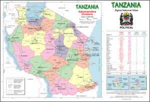 Carte politique de la Tanzanie