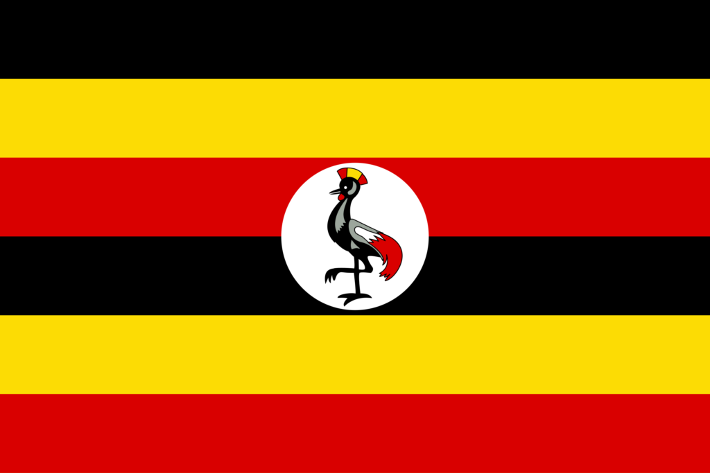 Drapeau de l'Ouganda.