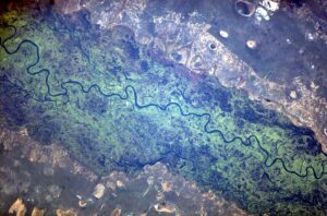 Le fleuve Zambèze et sa plaine inondable près de Mongu.