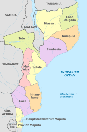 Quelles sont les provinces du Mozambique ?