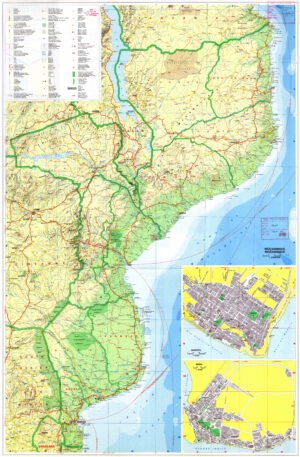 Carte physique du Mozambique