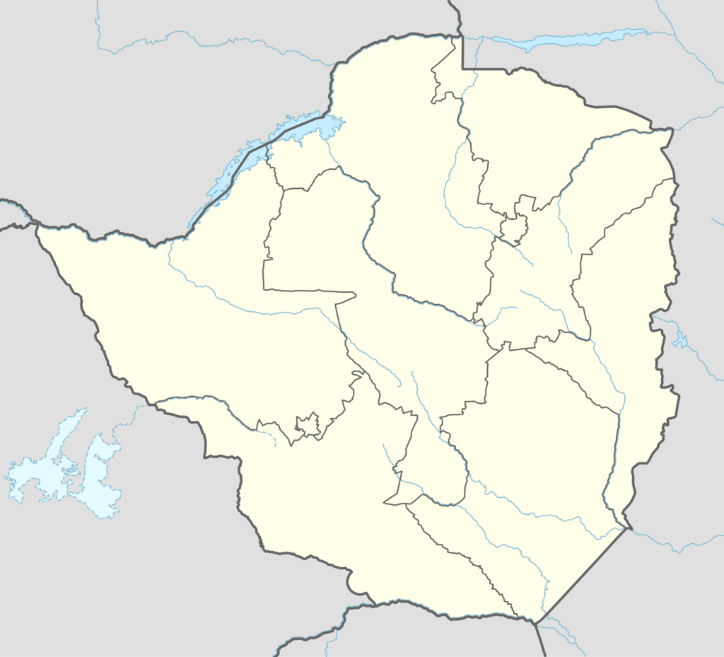 Carte vierge du Zimbabwe