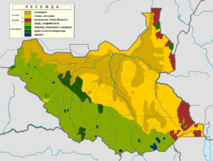 Carte géologique du Soudan du Sud