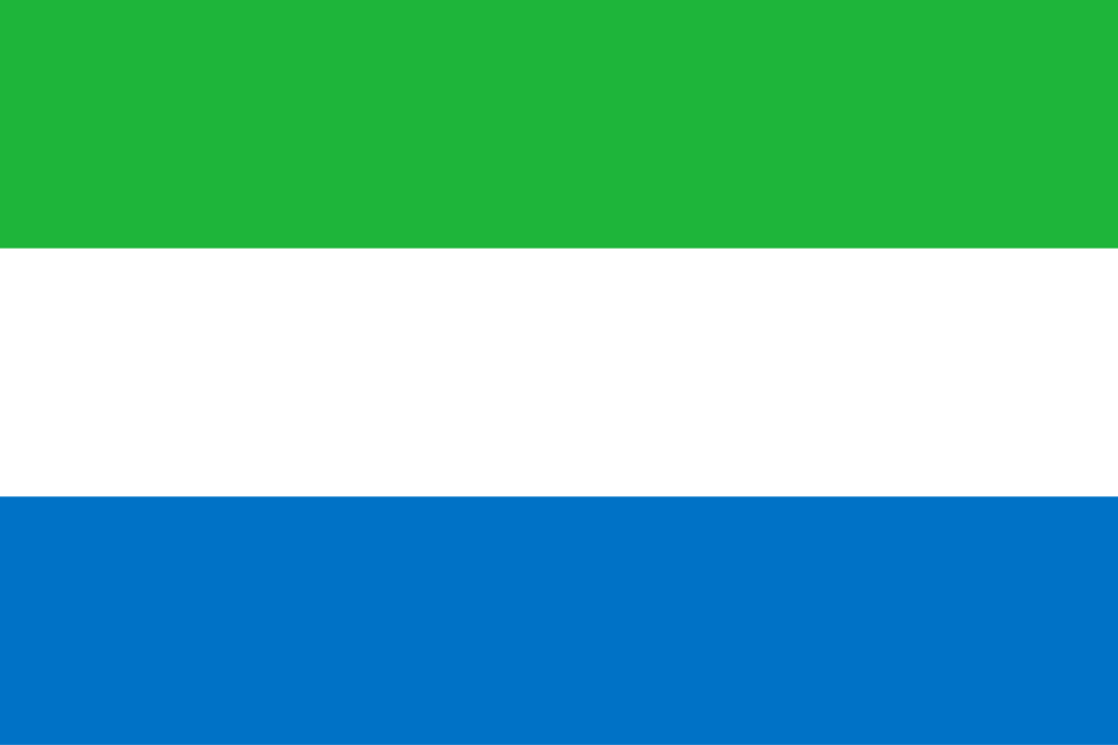 Drapeau de la Sierra Leone.