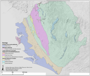 Carte géologique de la Sierra Leone