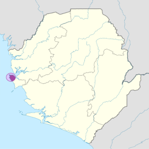 Carte de localisation de Freetown.