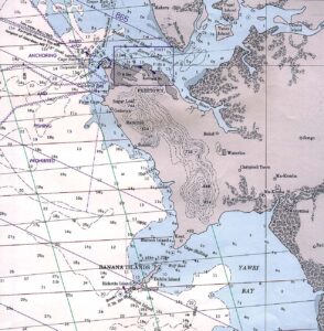 Carte nautique de Freetown de 1983.