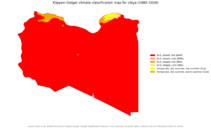 Carte climatique de la Libye