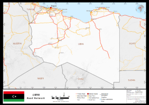 Carte routière de la Libye