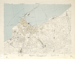 Carte de Tripoli, Libye de 1943.